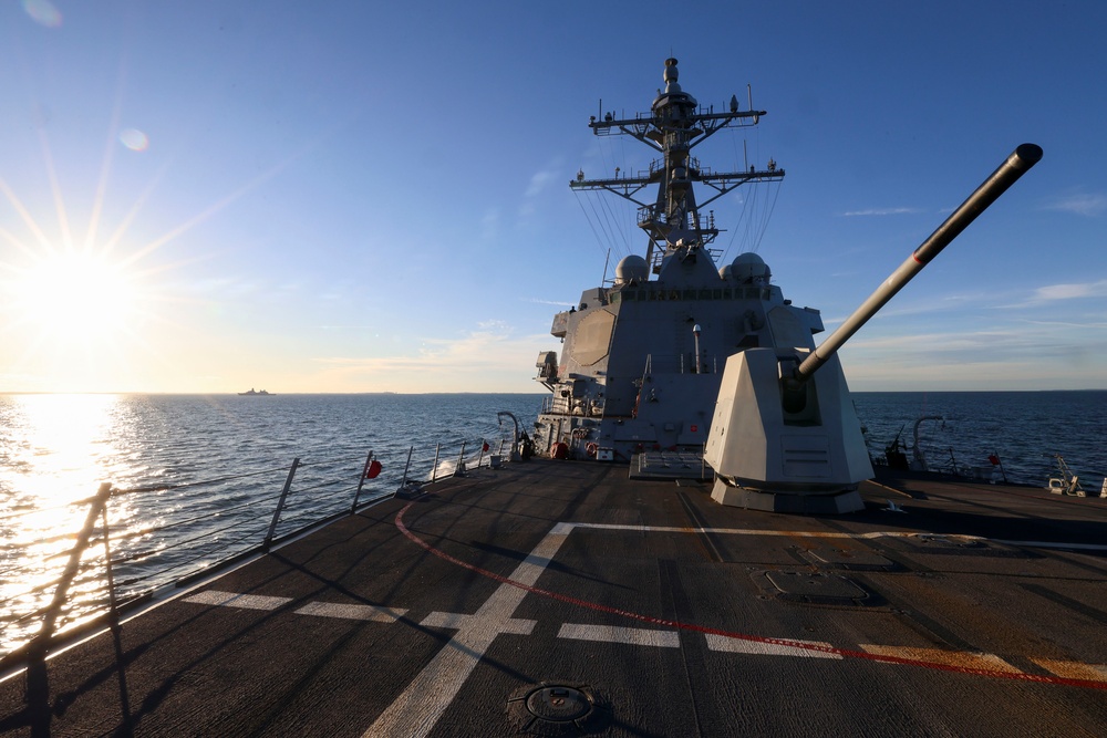 USS Bainbridge (DDG96) Transits the Danish Straits