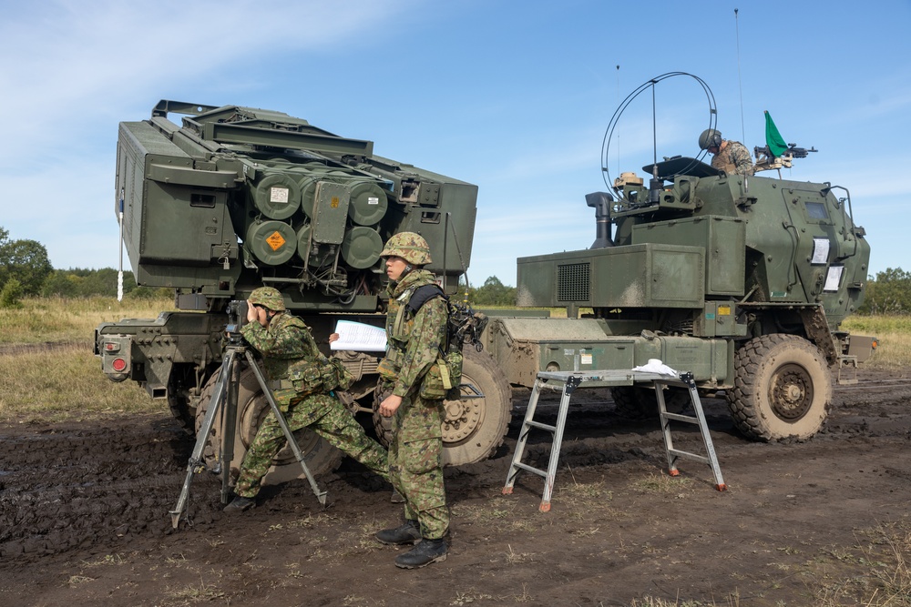 U.S. Marines, Japan Ground Self-Defense Force train with artillery rocket systems during Resolute Dragon 25