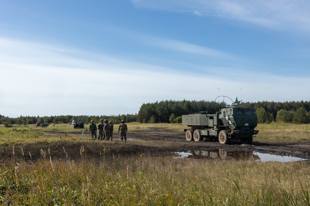 U.S. Marines, Japan Ground Self-Defense Force train with artillery rocket systems during Resolute Dragon 25