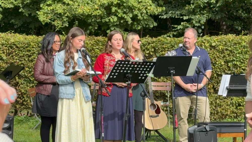 USAG Stuttgart chaplains hold Catholic picnic at Katzenbacher Hof Biergarten