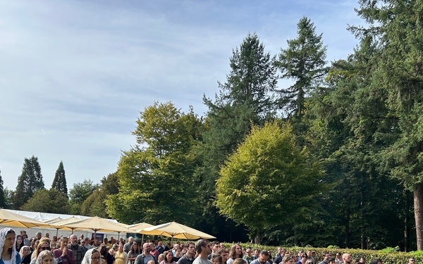 USAG Stuttgart chaplains hold Catholic picnic at Katzenbacher Hof Biergarten.