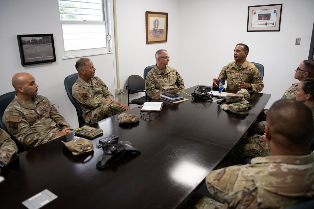 Command staff site visit at Punta Borinquen Air National Guard Station
