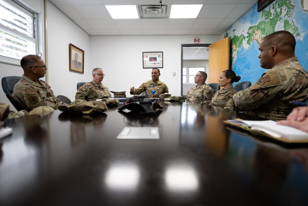 Command staff site visit at Punta Borinquen Air National Guard Station