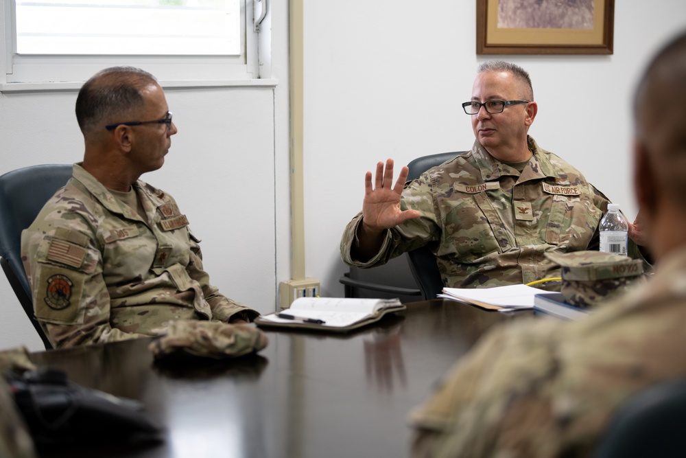 Command staff site visit at Punta Borinquen Air National Guard Station