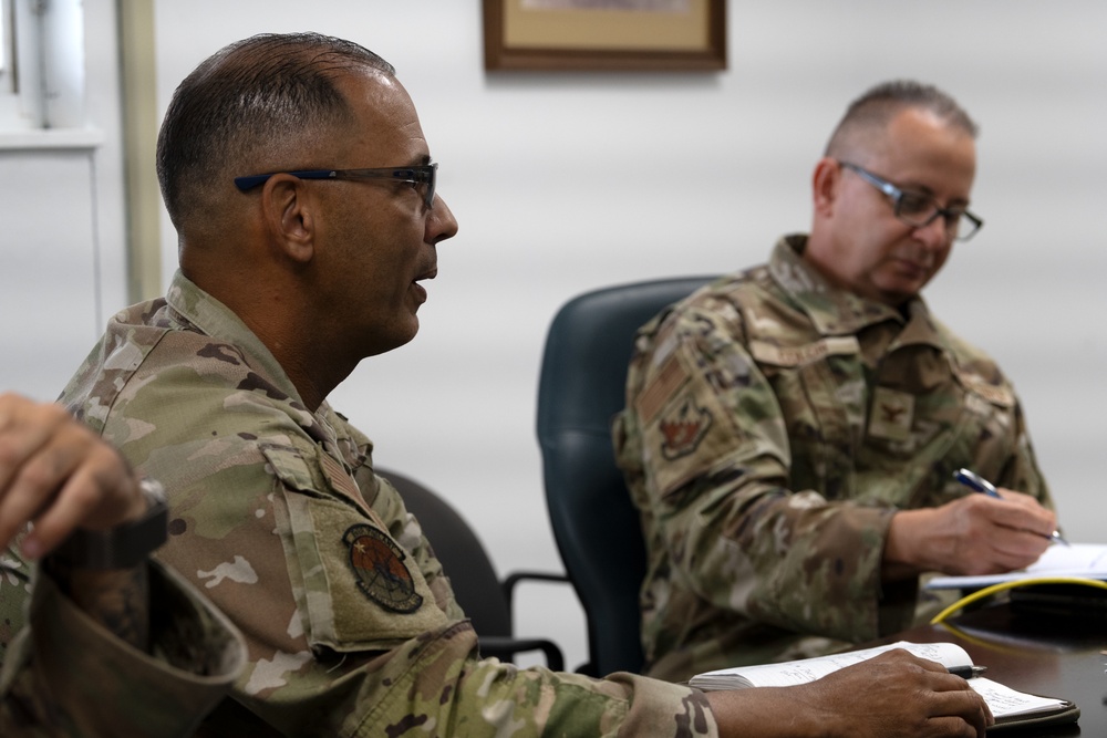 Command staff site visit at Punta Borinquen Air National Guard Station