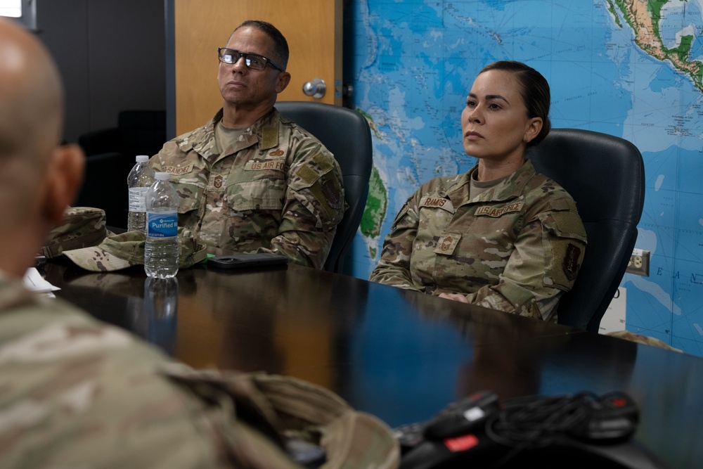 Command staff site visit at Punta Borinquen Air National Guard Station