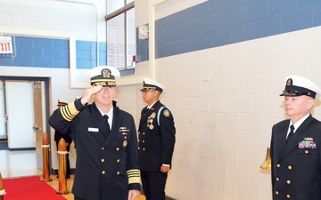 Admiral Houston Visits Rickover Naval Academy Cadets