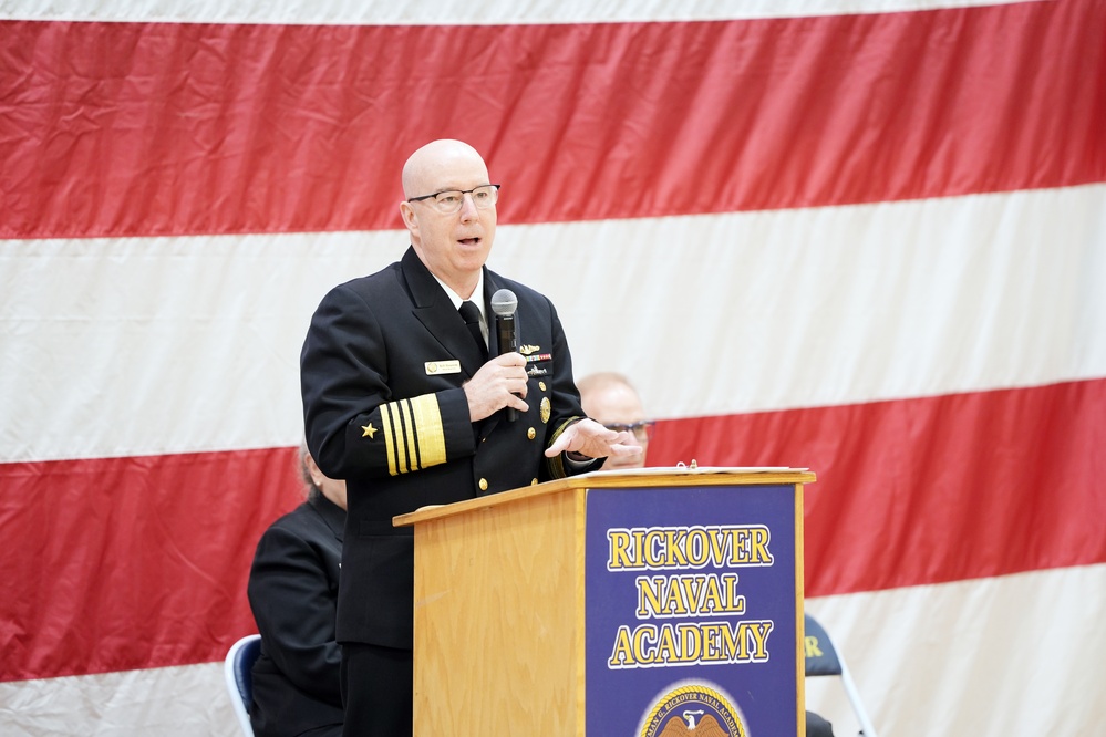 Admiral Houston Visits Rickover Naval Academy Cadets