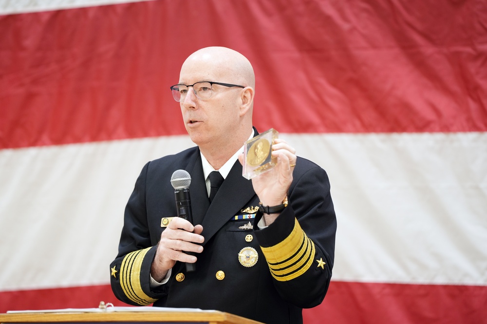 Admiral Houston Visits Rickover Naval Academy Cadets