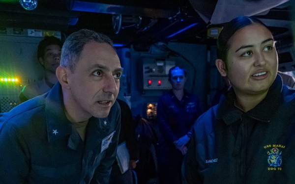 USS Mahan (DDG 72) Hosts Commander, CSG-12