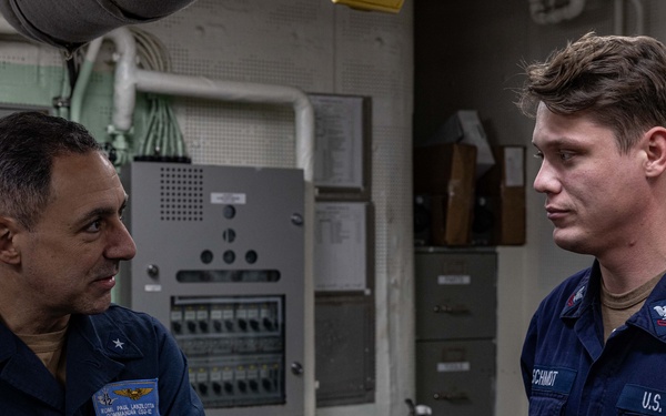 USS Mahan Hosts Commander, CSG-12