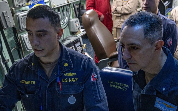USS Mahan Hosts Commander, CSG-12