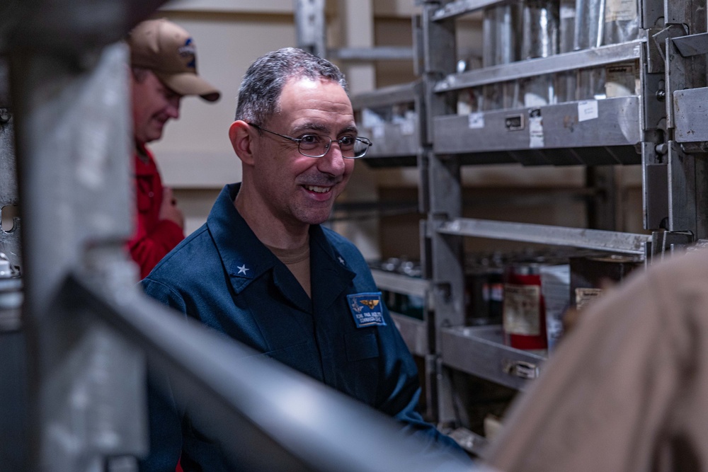 USS Mahan Hosts Commander, CSG-12