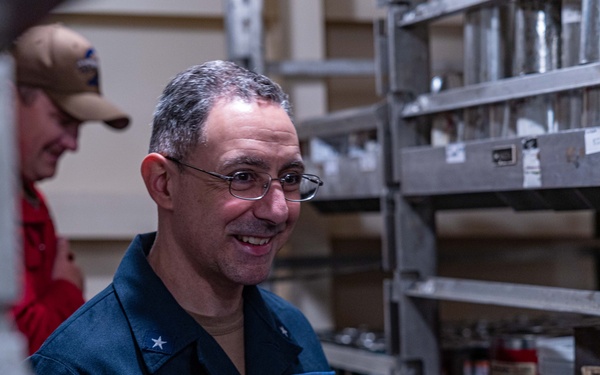USS Mahan Hosts Commander, CSG-12