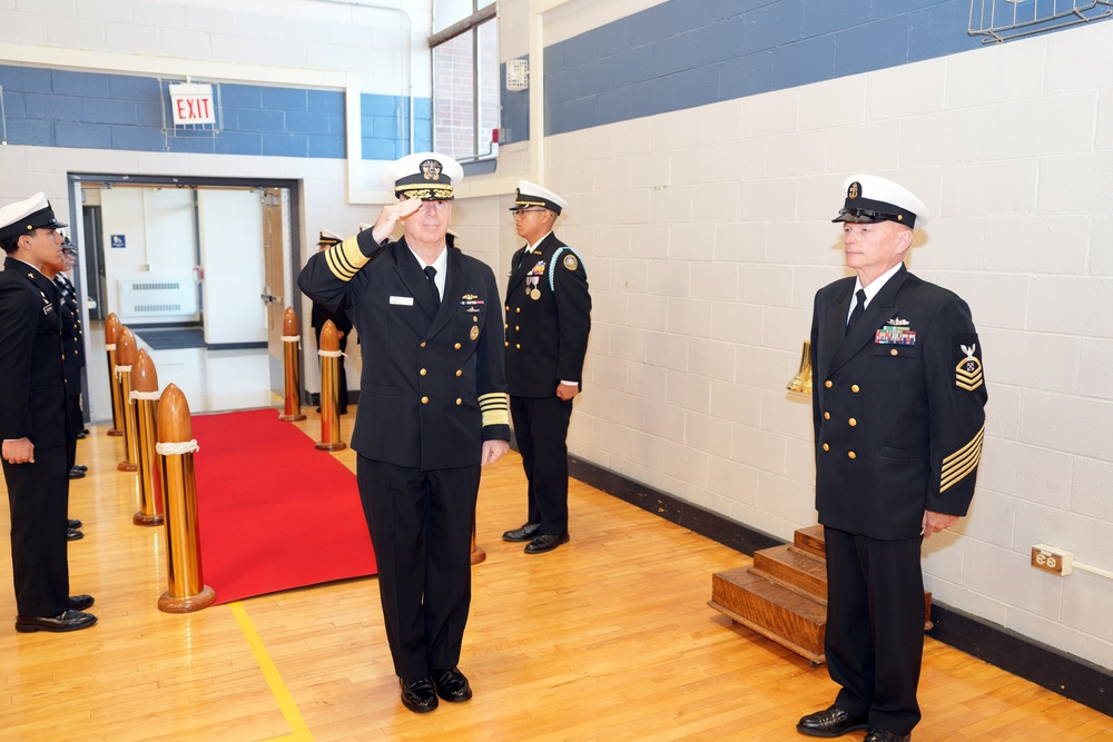 Admiral Houston Visits Rickover Naval Academy Cadets