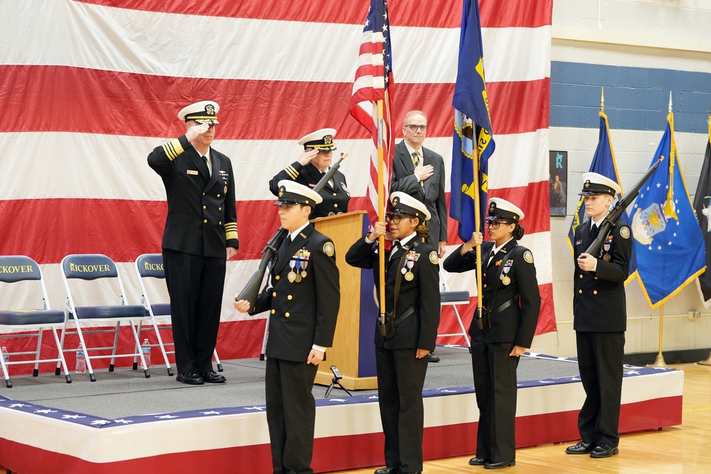 Admiral Houston Visits Rickover Naval Academy Cadets