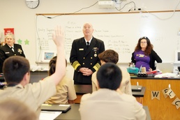 Admiral Houston Visits Rickover Naval Academy Cadets