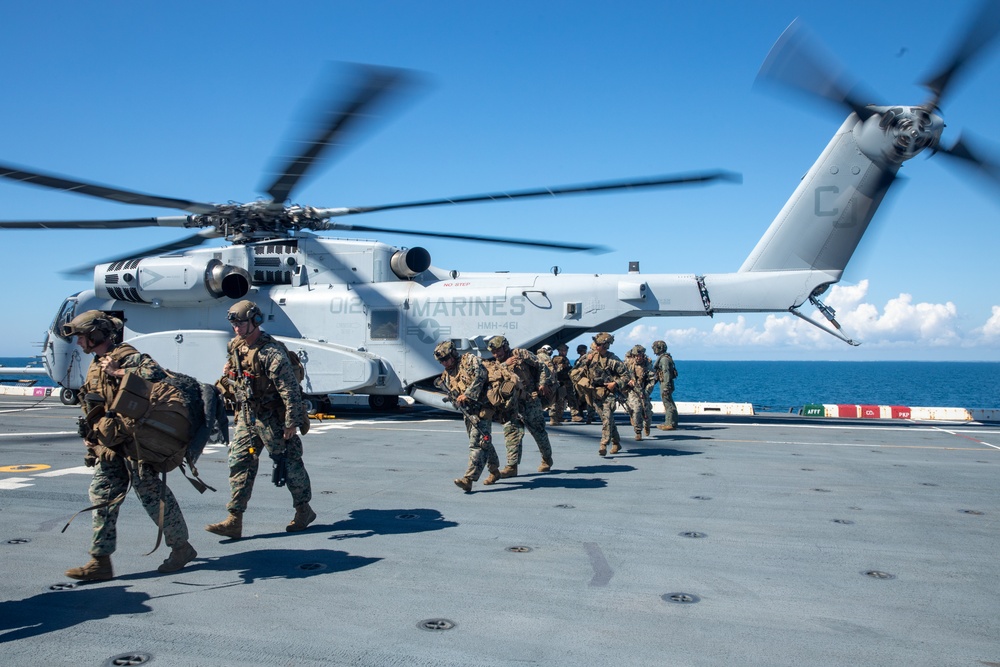 Marines Embark USS Arlington (LPD 24) During UNITAS 2025