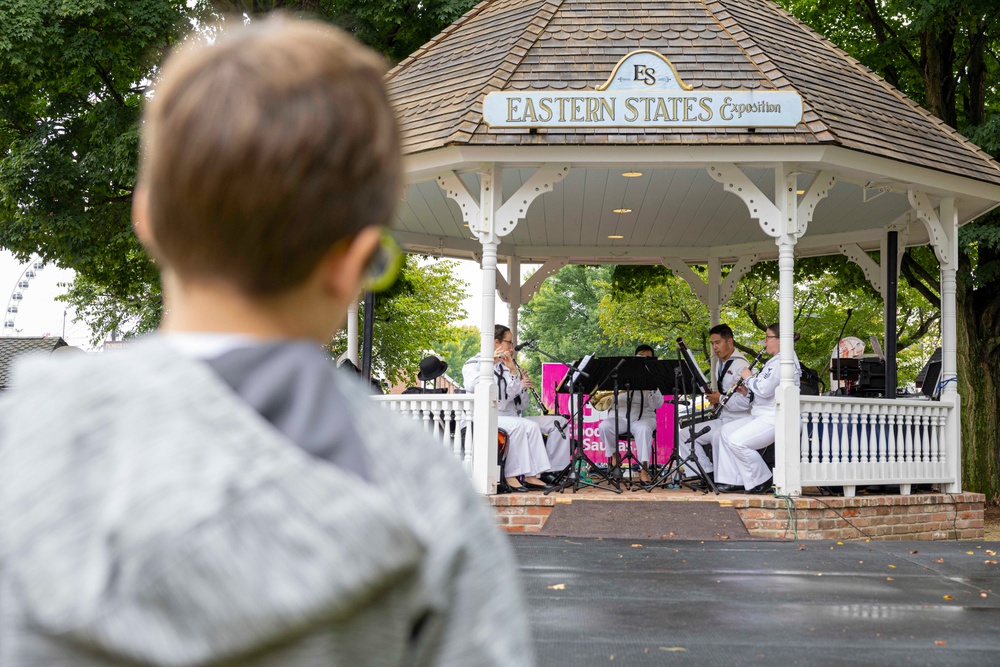 Navy Band Northeast Crosswinds Quintet performs at The Big E during Hartford-Springfield Navy Week