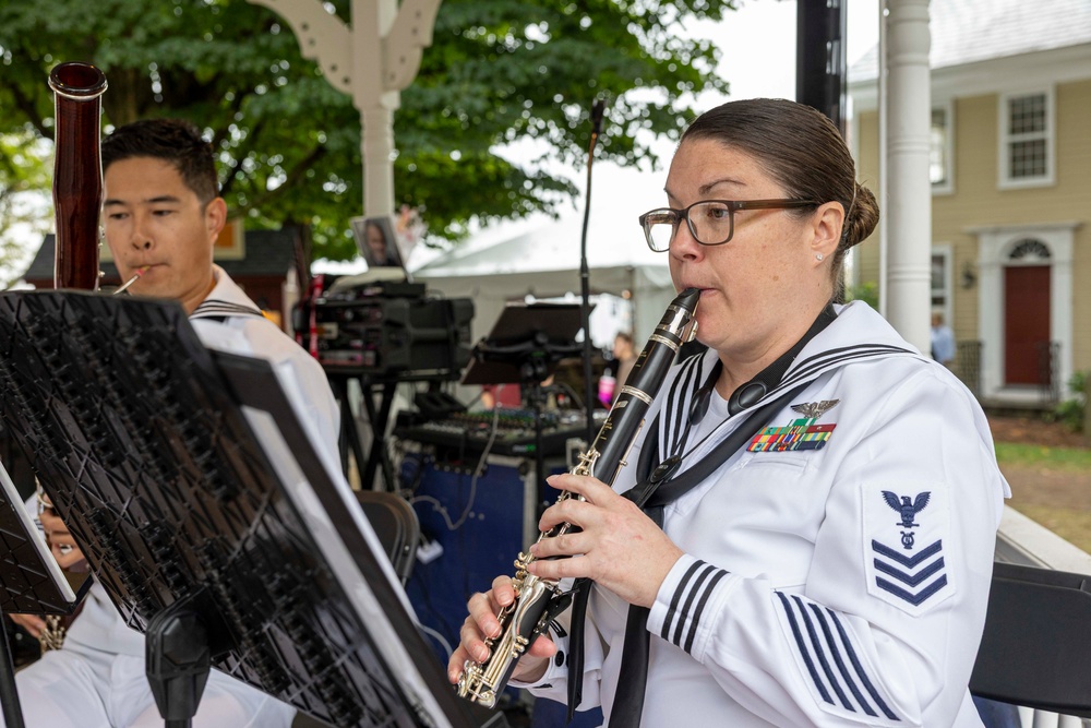 Navy Band Northeast Crosswinds Quintet performs at The Big E during Connecticut River Valley Navy Week