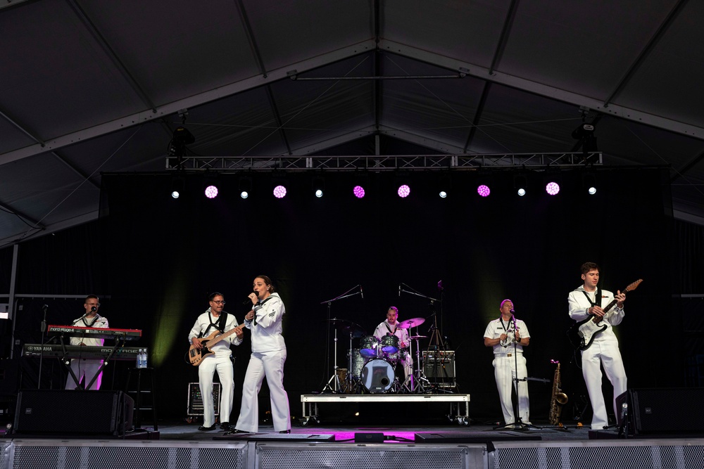Navy Band Northeast Rhode Island Sound performs at The Big E during Hartford-Springfield Navy Week