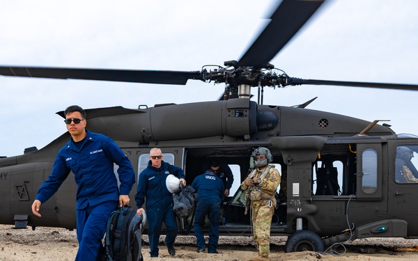 Connecticut Army National Guard partners with Coast Guard to dislodge beached buoy