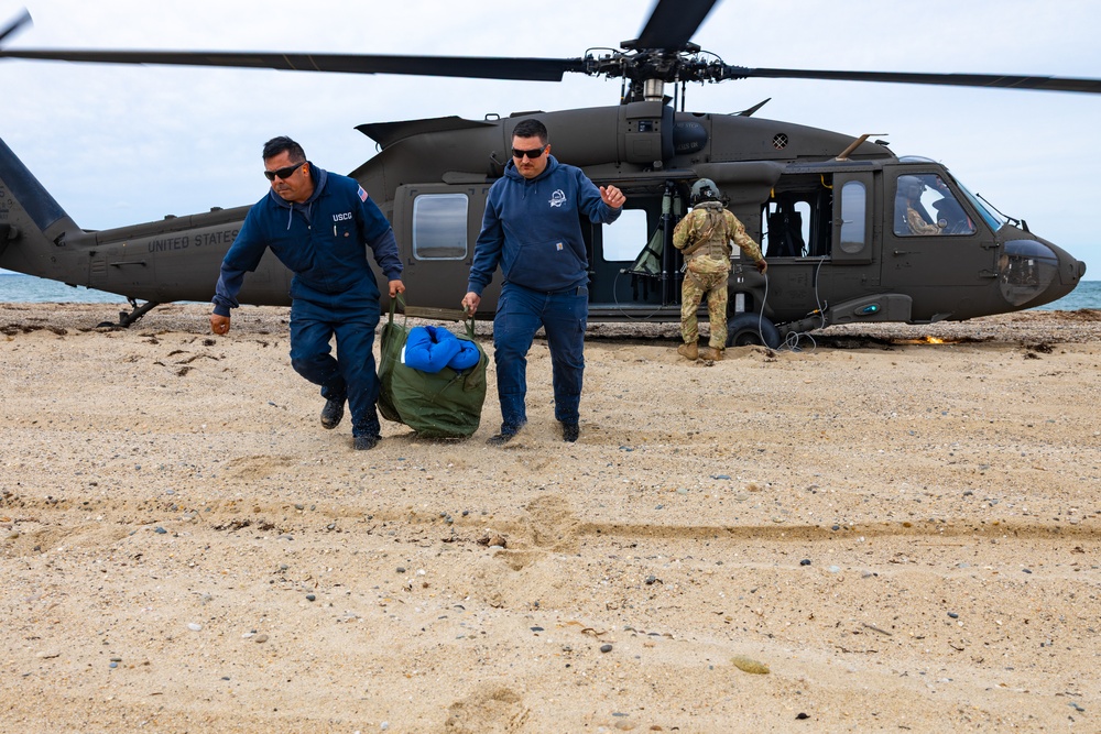 Connecticut Army National Guard partners with Coast Guard to dislodge beached buoy