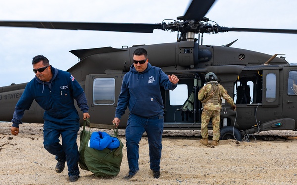 Connecticut Army National Guard partners with Coast Guard to dislodge beached buoy