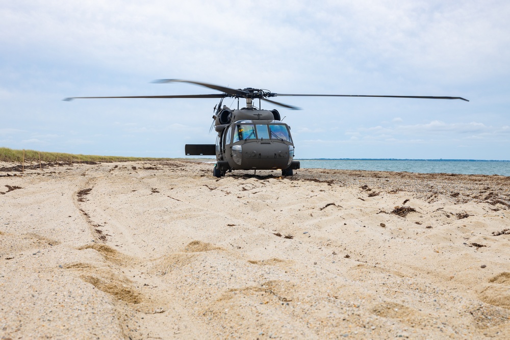 Connecticut Army National Guard partners with Coast Guard to dislodge beached buoy