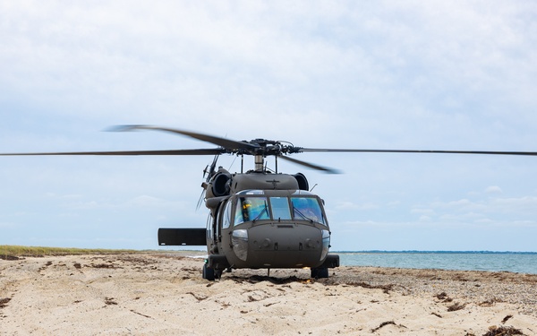 Connecticut Army National Guard partners with Coast Guard to dislodge beached buoy