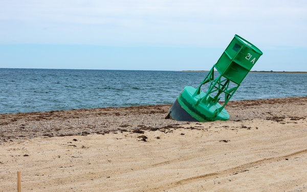 Connecticut Army National Guard partners with Coast Guard to dislodge beached buoy