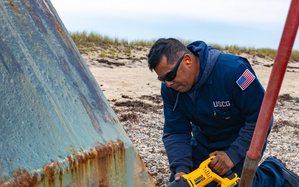 Connecticut Army National Guard partners with Coast Guard to dislodge beached buoy