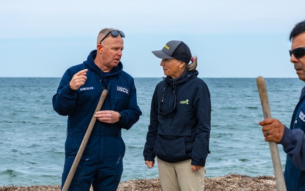 Connecticut Army National Guard partners with Coast Guard to dislodge beached buoy