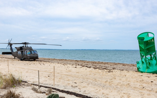 Connecticut Army National Guard partners with Coast Guard to dislodge beached buoy