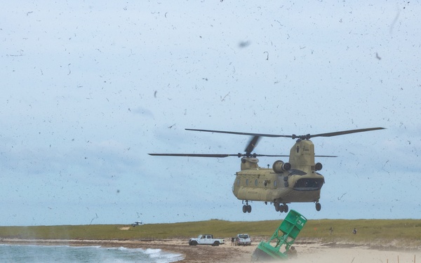 Connecticut Army National Guard partners with Coast Guard to dislodge beached buoy