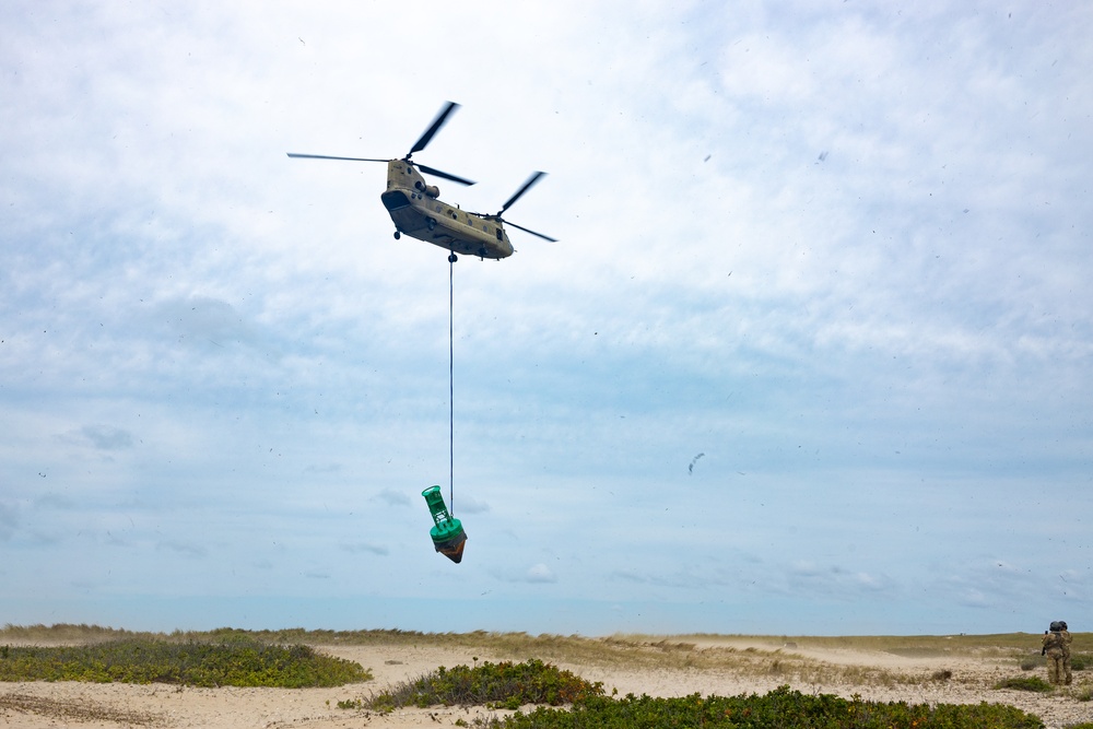 Connecticut Army National Guard partners with Coast Guard to dislodge beached buoy
