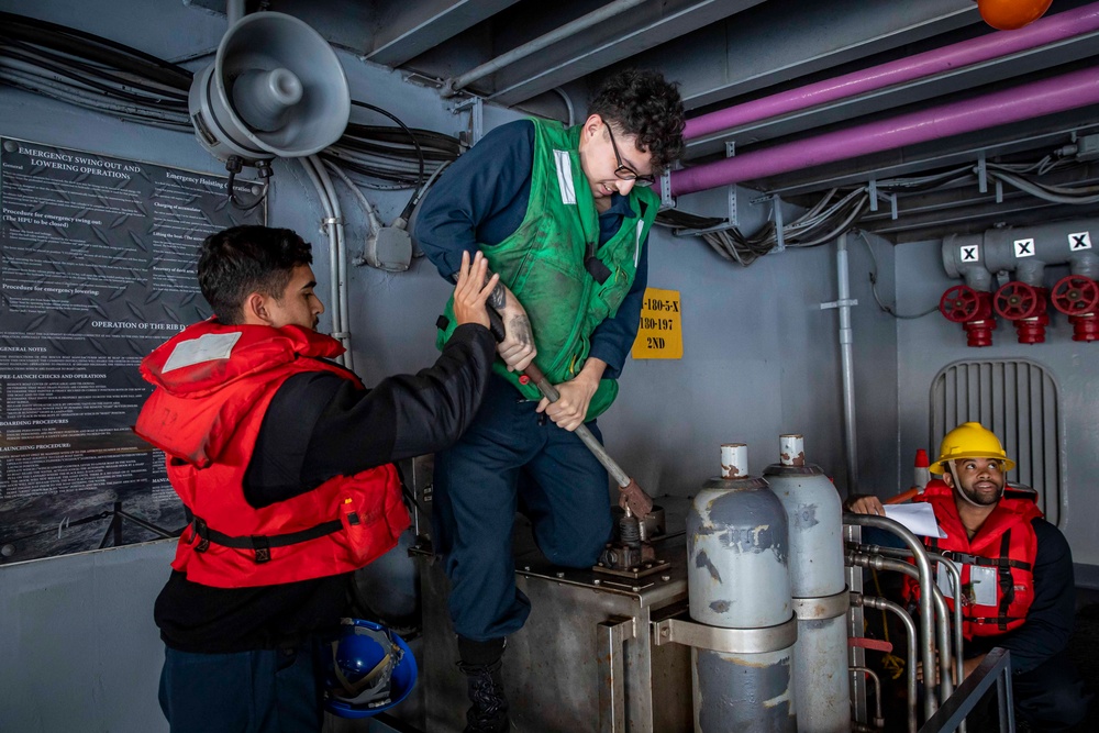 Abraham Lincoln conducts routine operations