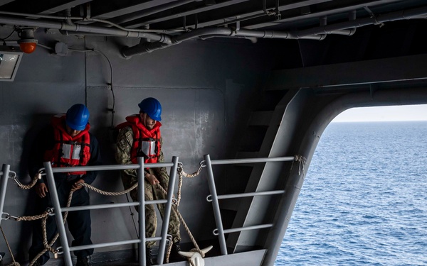 Abraham Lincoln conducts routine operations