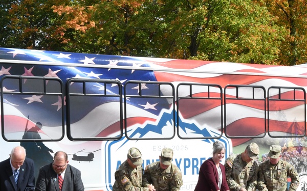 Fort Drum, Lewis County officials, recognize Alpine Express transit service with ribbon-cutting