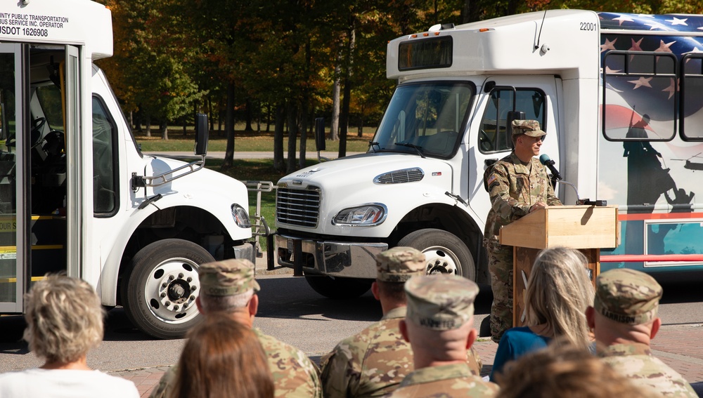 Fort Drum Hosts Ribbon-Cutting Ceremony for the Alpine Express Fort Drum Suttle Service