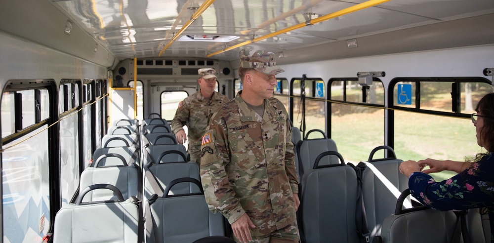 Fort Drum Hosts Ribbon-Cutting Ceremony for the Alpine Express Fort Drum Suttle Service