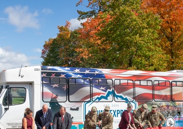 Fort Drum Hosts Ribbon-Cutting Ceremony for the Alpine Express Fort Drum Suttle Service