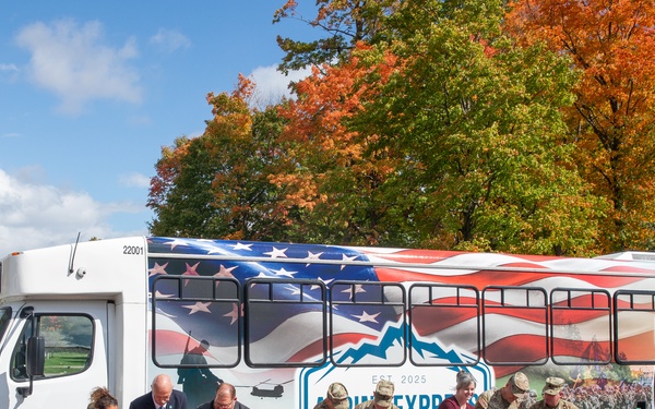 Fort Drum Hosts Ribbon-Cutting Ceremony for the Alpine Express Fort Drum Suttle Service
