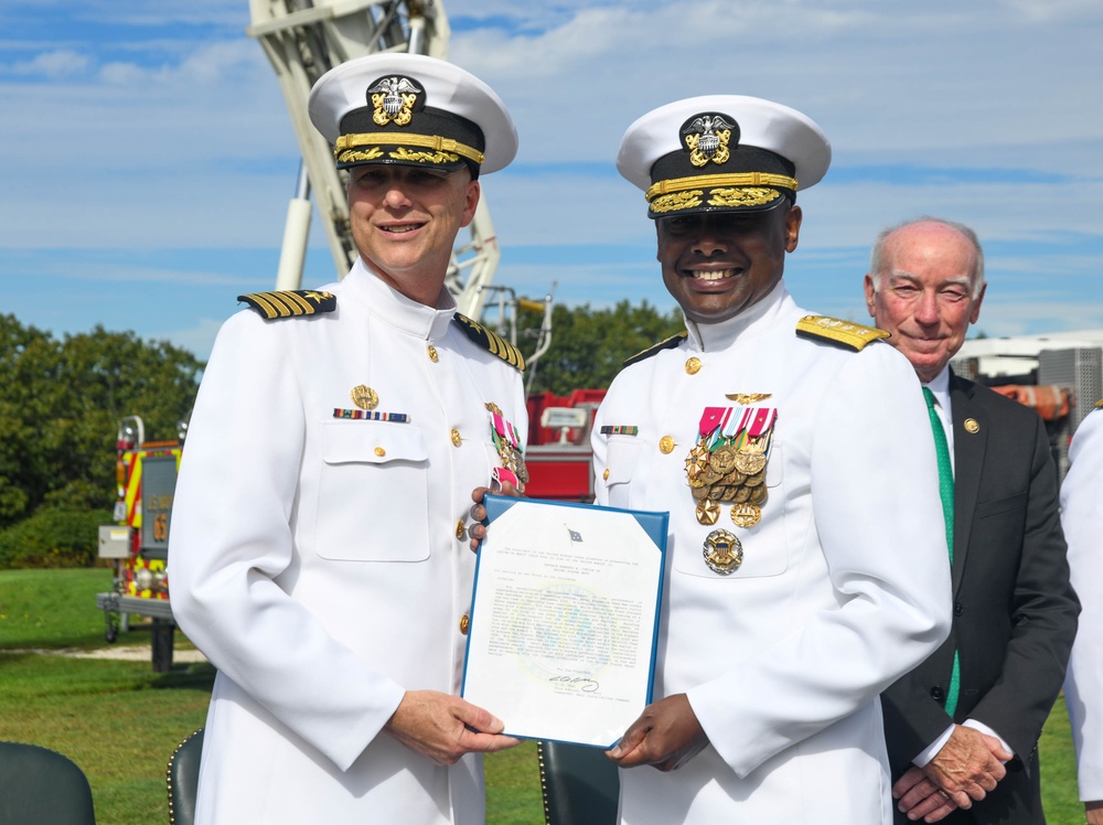 Naval Submarine Base New London Holds a Change of Command Ceremony.