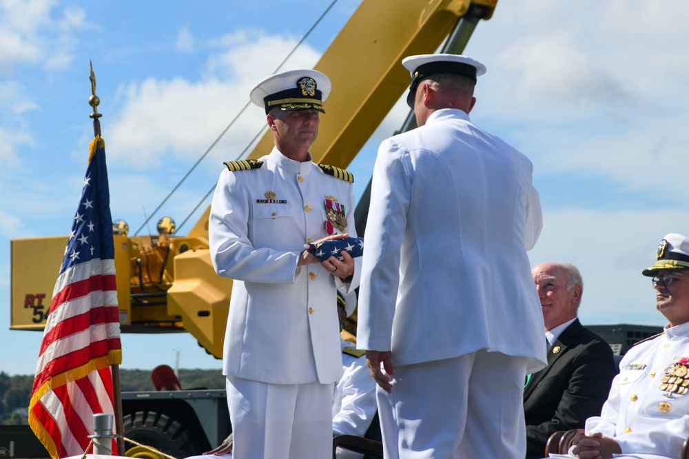 Naval Submarine base New London Holds a Change of Command Ceremony