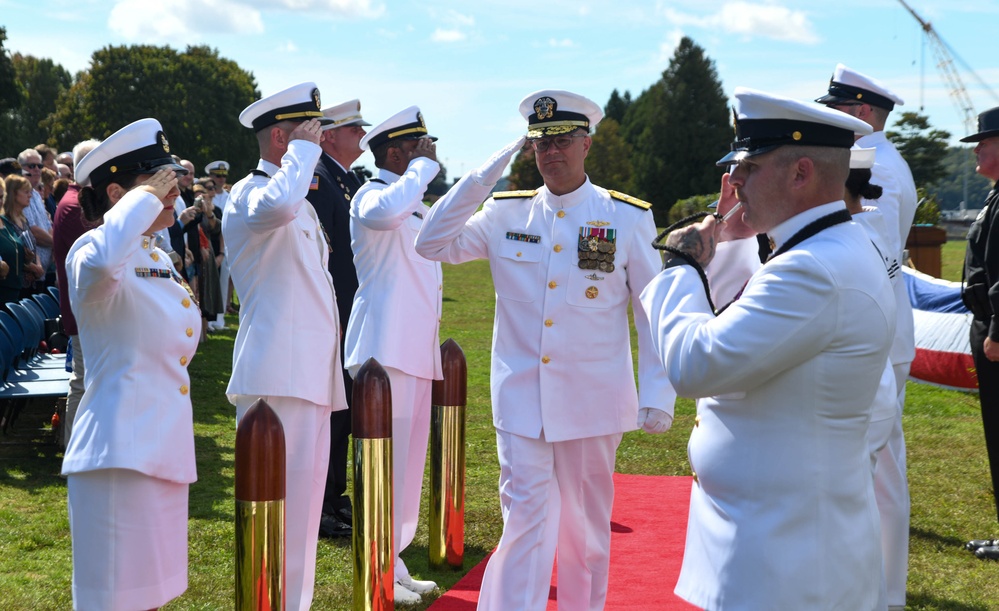Naval Submarine base New London Holds a Change of Command Ceremony