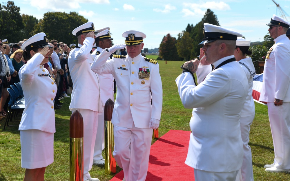 Naval Submarine Base New London Holds a Change of Command Ceremony