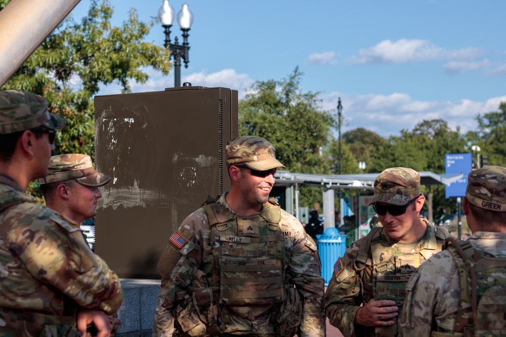 Georgia National Guardsmen Patrol The Eastern Market Metro
