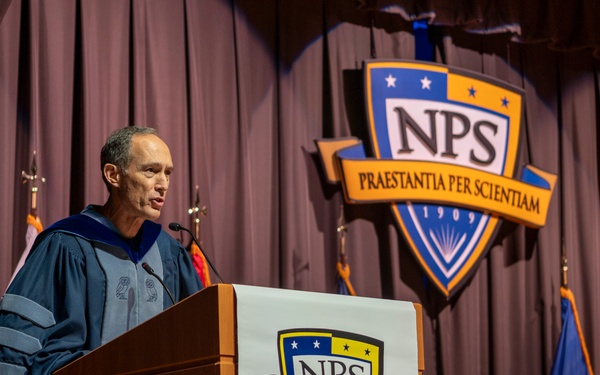 In Commencement Address, Commander Task Force 66 Celebrates Graduates, Underscores Strategic Advantage of NPS