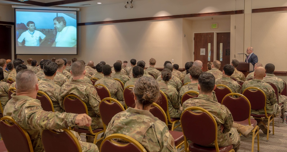 John Levitow Jr. visits Travis AFB
